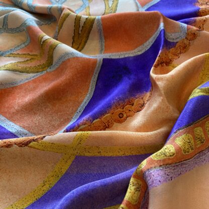 Peach Rose Silk Scarf