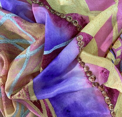Ruby Gold Silk Scarf