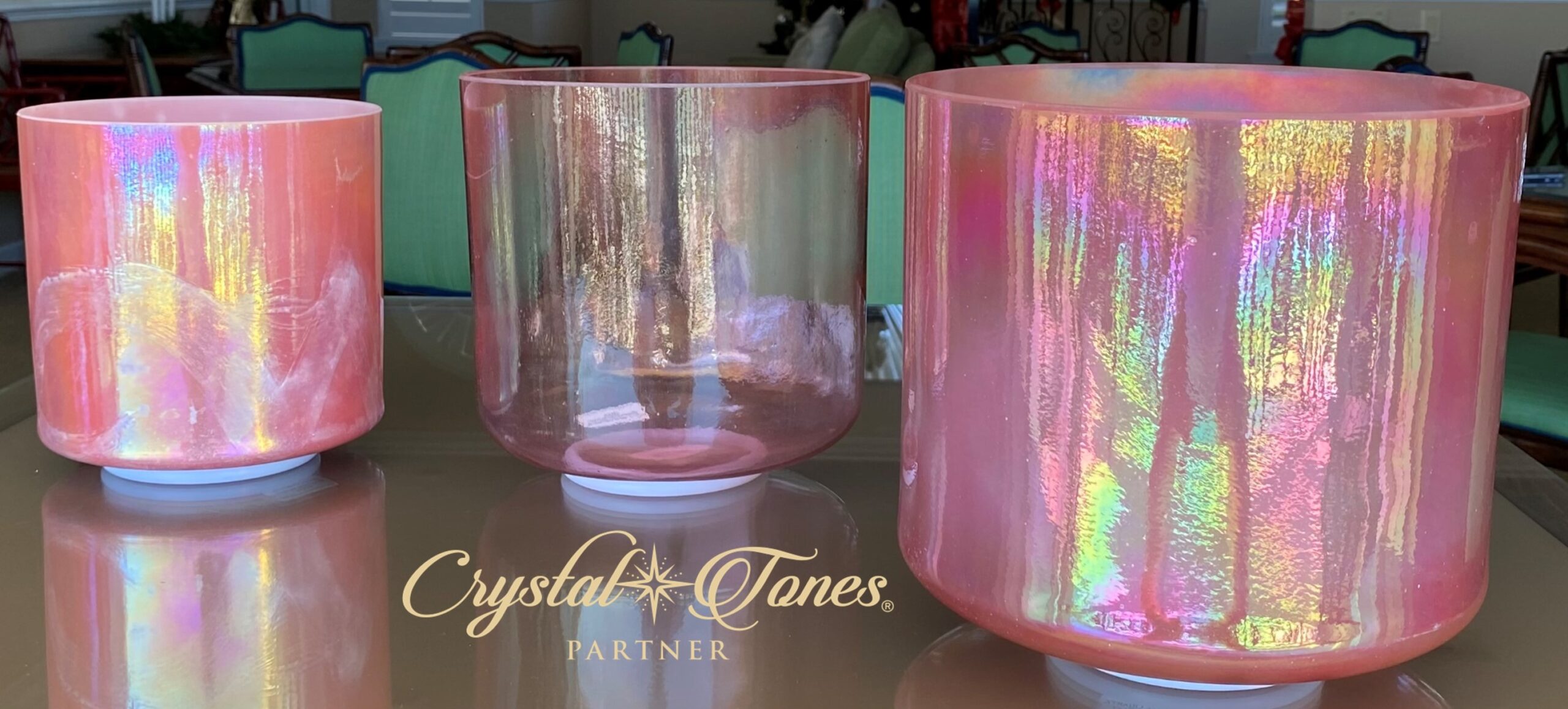 Crystal Tones logo and bowls