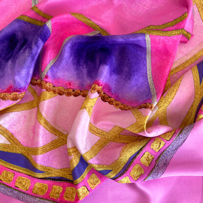 Rose Pink Silk Scarf