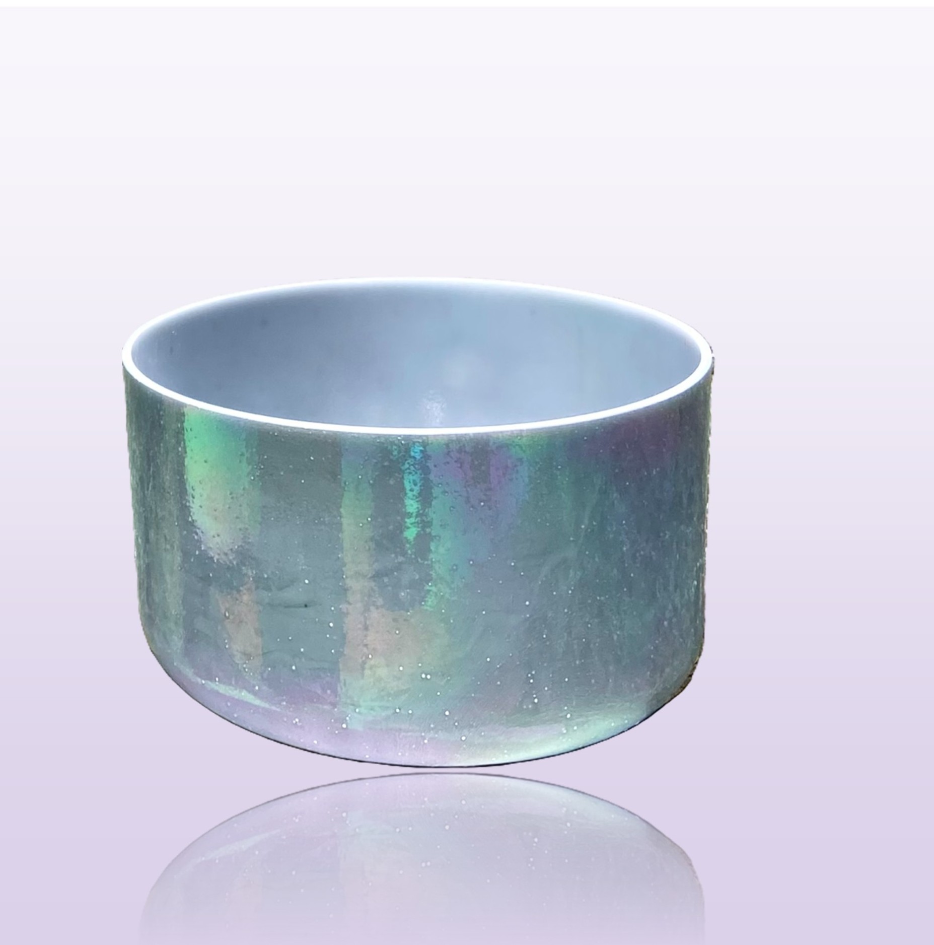 Moldavite, Platinum 9” C + 15: (Root Chakra) Alchemy Crystal Singing Bowl